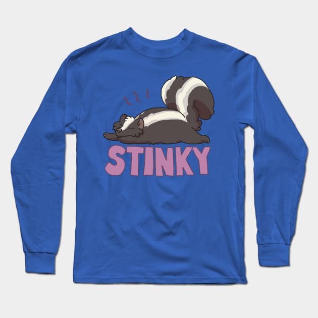 Stinky Skunk Long Sleeve T-Shirt by goccart